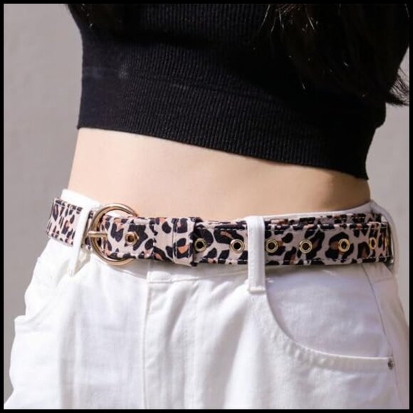 Fashion Waist Belt with Gold Buckle, Polyester Material, Adjustable Fit main image 5